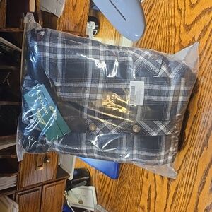 Mens hooded flannel style jacket